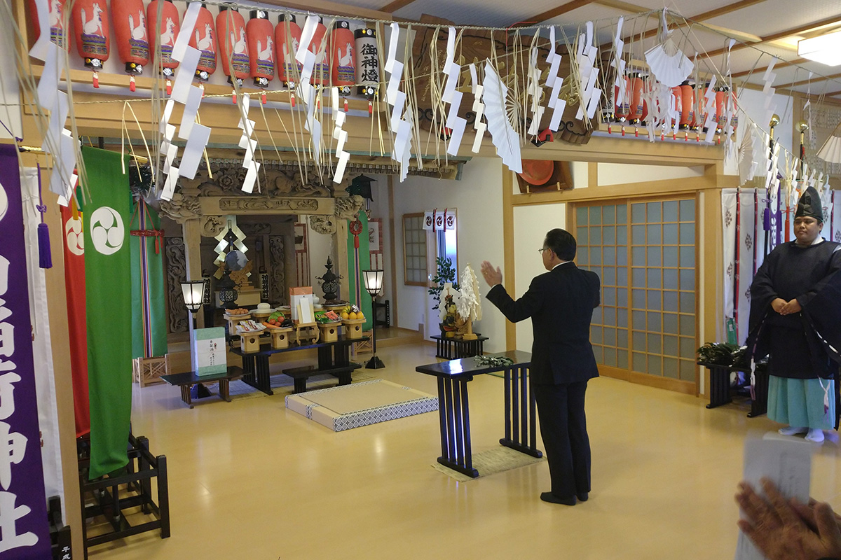 泊工事所の開所式